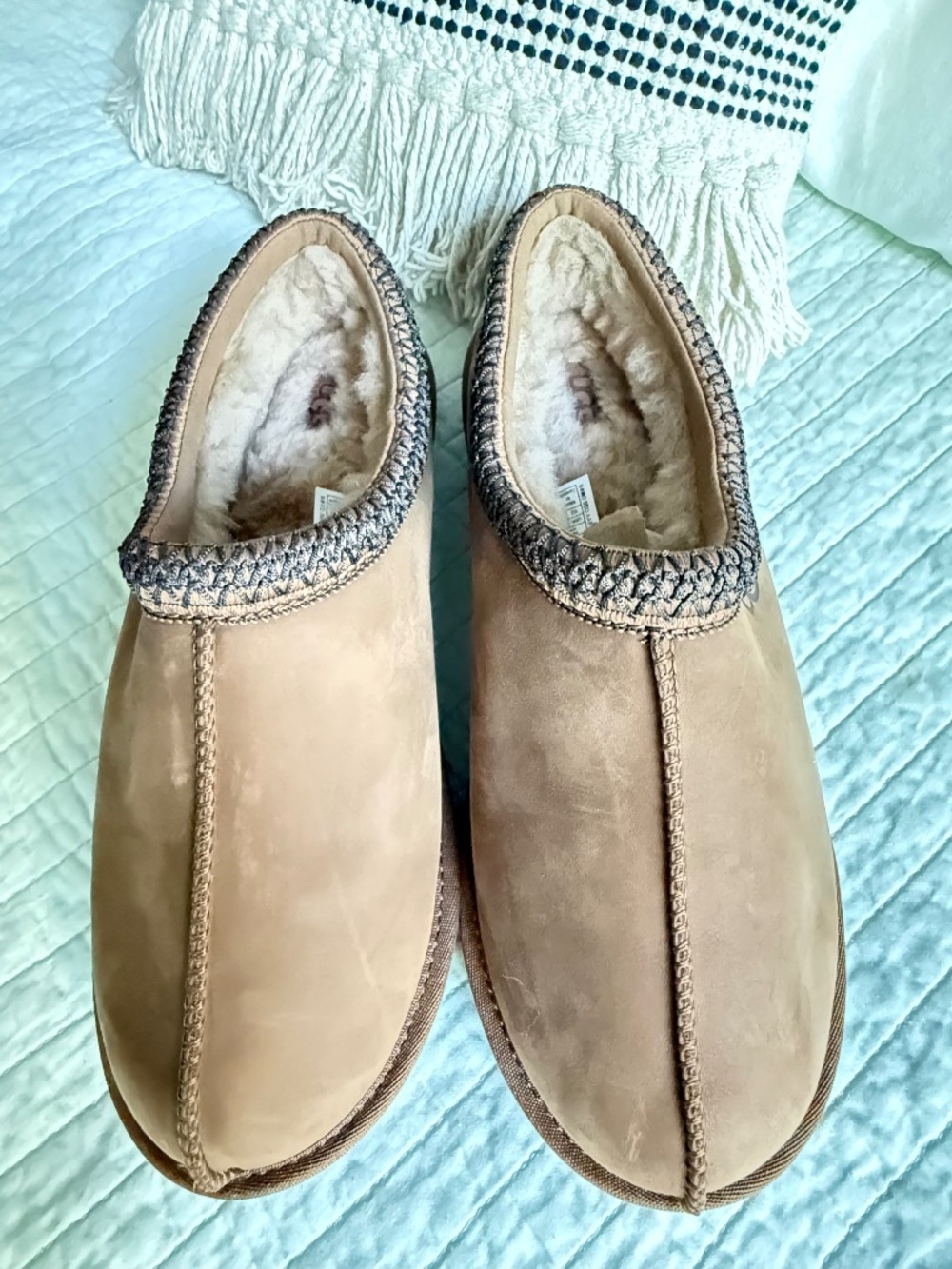 NWT UGG Tasman II Nubuck Slipper Dark Chestnut Men's Size 10